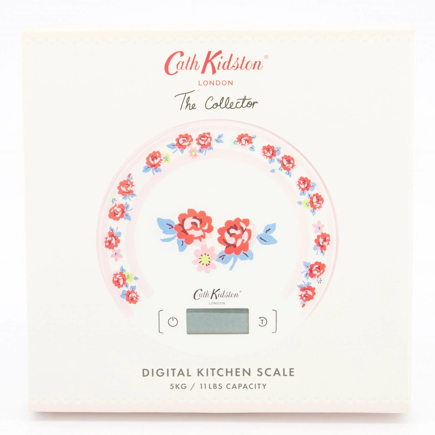 NEW Cath Kidston Floral Digital Kitchen Weighing Scales Pink Roses 19x19cm 🌹⚖️