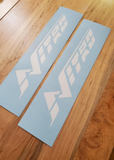 NITRO BOAT Decals Stickers Gloss WHITE 10x2.13