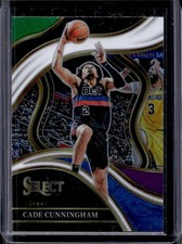 2023-24 Panini Select Cade Cunningham Green White Purple Prizm Courtside #226