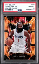 2023 PANINI SELECT ORANGE FLASH #337 JAMES HARDEN PSA 10