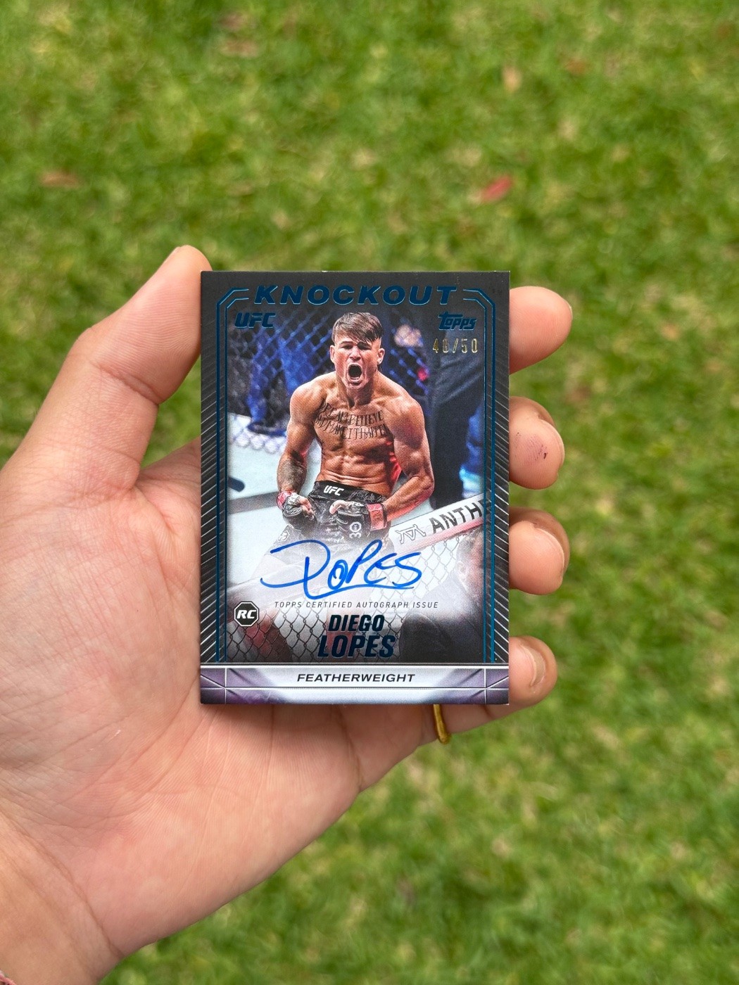 2024 Topps Knockout UFC DIEGO LOPES Knockout Autograph Card RC /50