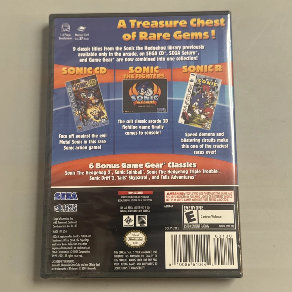 NEW! Sonic Gems Collection (Nintendo GameCube, 2005) Factory Sealed - Image 2 of 4