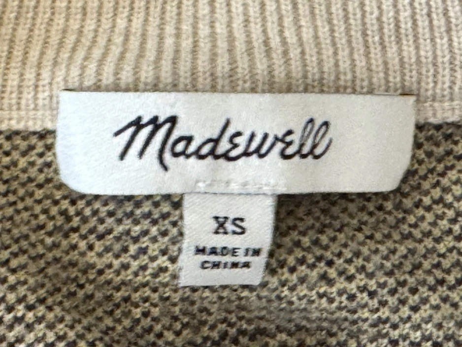 Suéter para mujer Madewell recortado mezcla de cachemir limón XS Foto 2 de 4