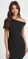 Stylish Off Shoulder Seam Detail Mini DressSize 10