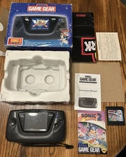 Sega Game Gear Sonic 2 Bundle Handheld Game System Near Complete Box READ!