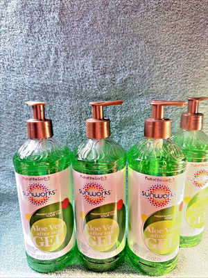 4 Pack Fruit Of The Earth Aloe Vera After Sun Gel, 20 fl oz VITAMIN E  Soothes | eBay