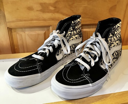 VANS Sk8-Hi Skull Tapestry Black/Bone Color Size 9 Womens 7.5 Mens Exceptional - Picture 2 of 6