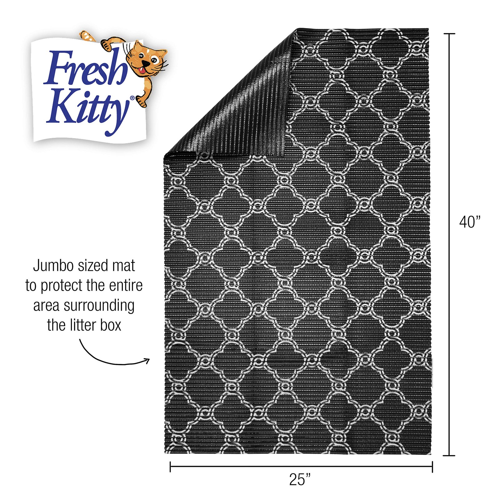 Fresh Kitty Durable XL Jumbo Foam Litter Box Mat &ndash; No Phthalate, Water