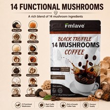 Organic 14 Mushroom Coffee Instant Mushroom Coffee Powder Brain Immune Boost