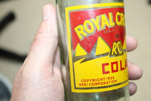HENDERSON NC ROYAL CROWN SODA BOTTLE 12 OZ ACL PYRAMIDS RC - Picture 4 of 7