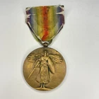 WWI WW1 USA Military 1917-1918 Victory Medal Original Ribbon Great War #2