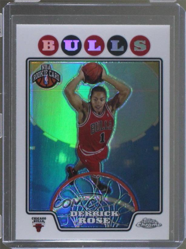 2008-09 Topps Chrome Refractor Derrick Rose #181 Rookie RC a7f