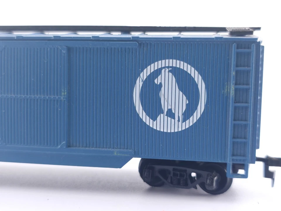 *READ* Model Power HO 9002 Great Northern Wooden Box Car 39402 Blue Model Train - Image 2 of 4