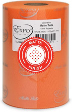 Decorative Matte Tulle Spool of 6 Inch X 100 Yards | Orange