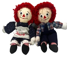 Vintage 1980-86 Classic Raggedy Ann & Andy Applause Fabric Plush Cloth Doll 16"