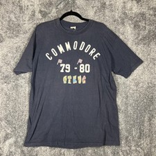 Vintage Stedman Shirt Mens XL Blue Commodore 79-80 Circus USA Patriotic Tee