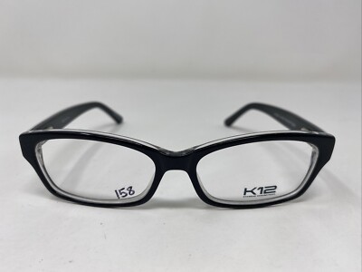 K12 Eyewear KA4083 BLACK/TIGER 48-14-130 Plastic Full Rim Eyeglasses Frame !W53