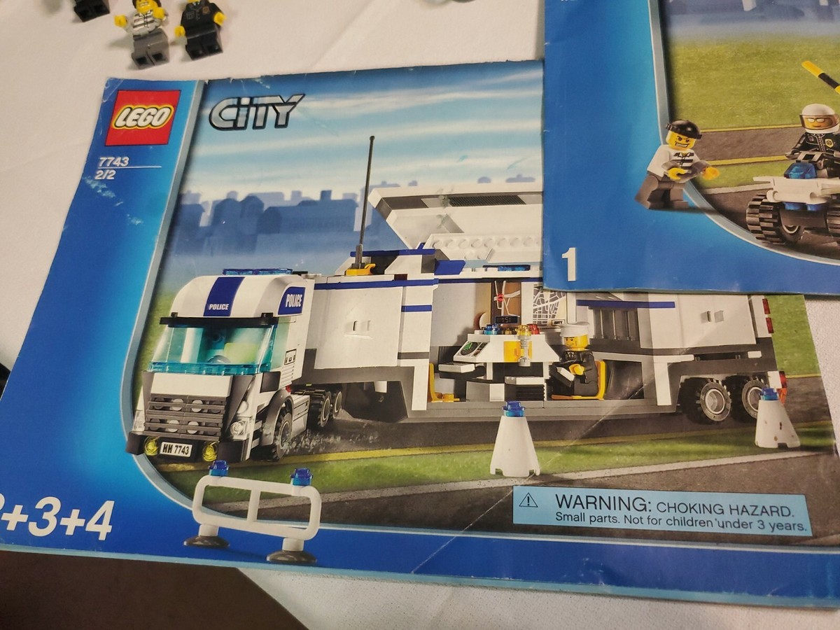 LEGO 7743 City Police Command Center Town with Instructions Used missing  sticker