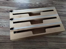 SpaceAid Bamboo Bag Storage Organizer For Kitchen 3 Slots NEW