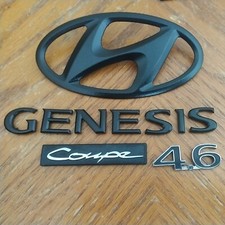Hyundai Genesis Black 2011-12 Lettering Emblems With Coupe 4.6 And H Logo