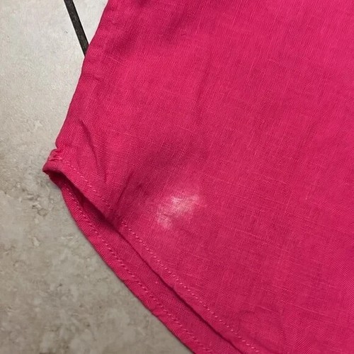 J. Crew V-Neck Popover 100% Linen Short Sleeve Shirt Pink Women’s Sz XXS - Picture 7 of 12