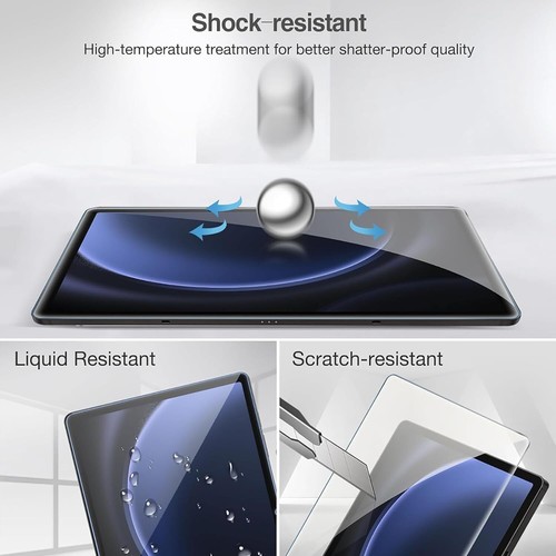 2Pc Tempered Glass Screen Protector Samsung Galaxy Tab S9 FE S9 FE+ S9 S9+ S8 S7 - Picture 9 of 19