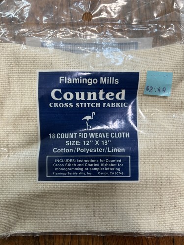 ZWEIGART, Flamingo Mills & Charles Craft Precut Cross Stitch Fabric - Picture 5 of 5