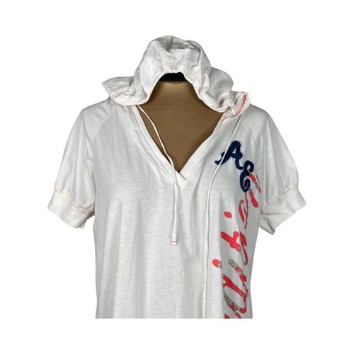 American Eagle AEO Womens Short Sleeve Hooded Tee With Elastic Waist Size XL - Picture 2 of 12