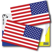 Magnet Me Up Reversed Flag Sticker 3x5" Red White Blue – Heavy Duty –Made in USA