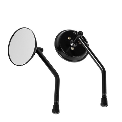 1 Pair Motorcycle Round Convex Mirrors 10mm Thread Rear Side View Mirror Kit - Picture 11 of 12