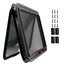 30" x 20" RV Emergency Exit Window Tempered Glass Window w/Trim Ring 1-3/4" Wall