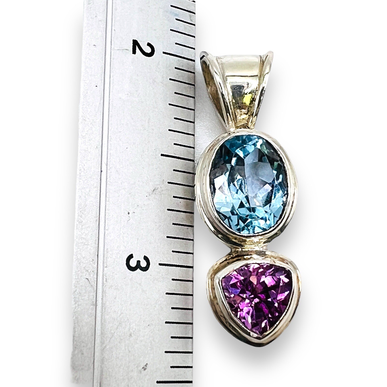 925 Solid Sterling Silver Handmade Genuine Blue &… - image 3