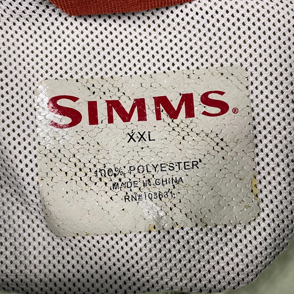 Simms Shirt Men XXL Green Button Long Sleeve Performance Vented Fishing Outdoors - Image 3 of 4