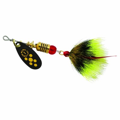 Mepp's Sheldons Inc Black Fury - drsd trbl, Yellow dot, 1/8 oz. (BF1T Y)