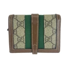 Portefeuille compact GUCCI Jackie 645536 marron multicolore GG Supreme toile/cuir GG