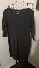 Jessica Howard Gray Sweater Dress ~ Size M