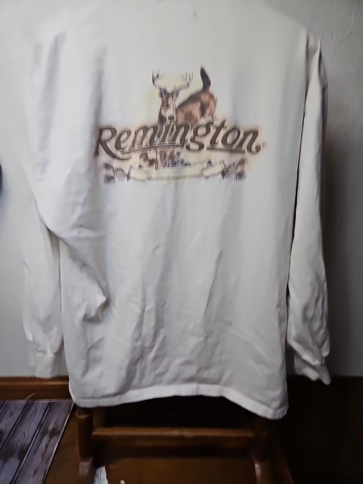 Camiseta vintage Remington Country ciervo buck manga larga calcomanía cola blanca  Foto 4 de 4