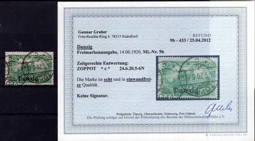 Gdansk 9b Color Stamped BPP Befund (K5755