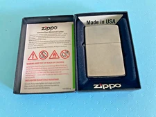NIB NEW ZIPPO LIGHTER VINTAGE BRADFORD, PA USA GRAPHITE GRAY