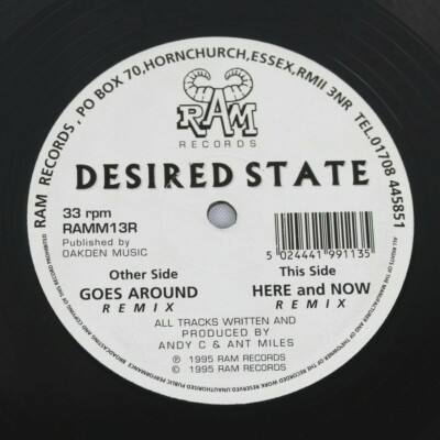 DESIRED STATE HERE AND NOW REMIX 12'' DNB DJ VINYL **QUICK SHIP** RAMM13R SCARCE