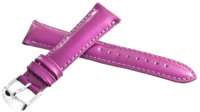 20mm Michele Patent Leather Strap Michele White Patent Leather Strap MS20AB050100 20 mm  main image 2