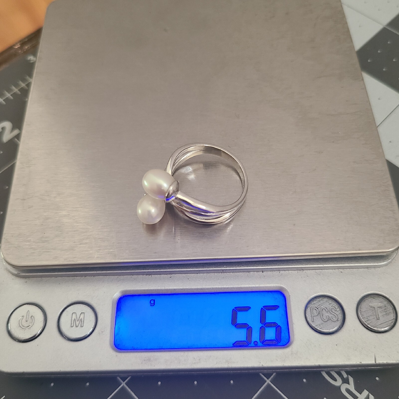 OP SIGNED STERLING SILVER PEARLS MODERNIST ORNATE DES… Gem