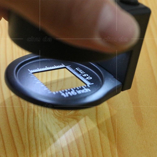 Lente di ingrandimento contatore filo tessuto 20X tester lino metallo LED per stampa - Foto 7 di 12
