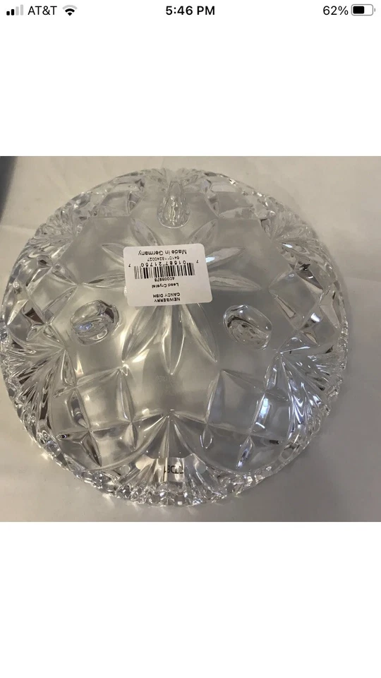 Marquis by Waterford Cristal Vidrio Newberry 6.5 pulgadas Caramelo Plato Nuez Cuenco ALEMANIA Foto 4 de 4