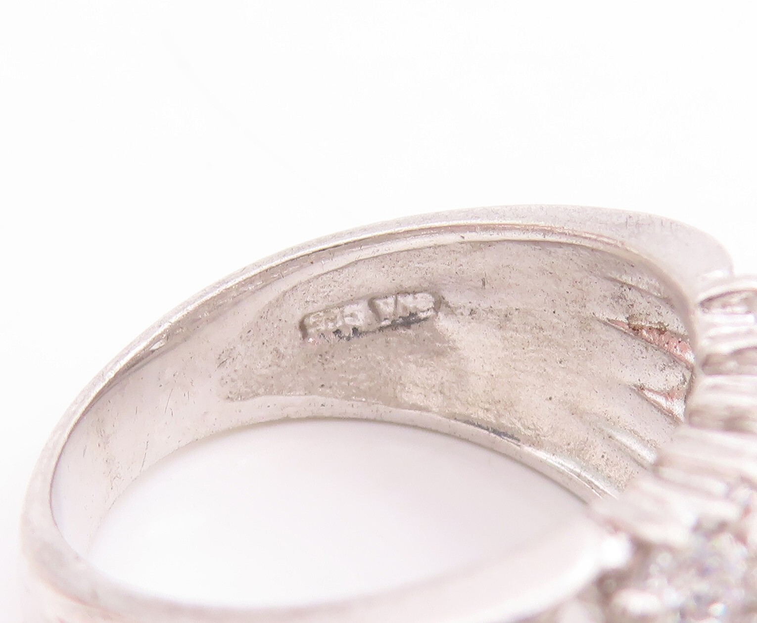 925 Sterling Silver Vintage Ring Solid Domed Groo… - image 7