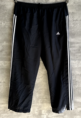 Vintage 2000s Adidas Climaproof Clima 365 Black Striped Polyester