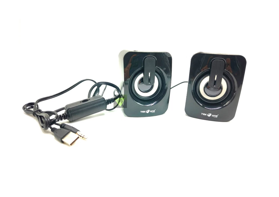 CASSE AUDIO PER PC USB 2.0 JACK ALTOPARLANTI MUSICA NOTEBOOK MINI SPEAKER KP-01 - Immagine 3 di 4