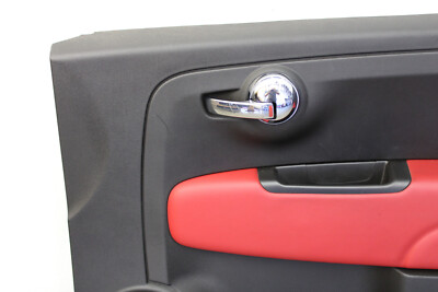 Fiat 500 Right Door Panel Doorcard Trim W/ Red Insert Genuine Oem
