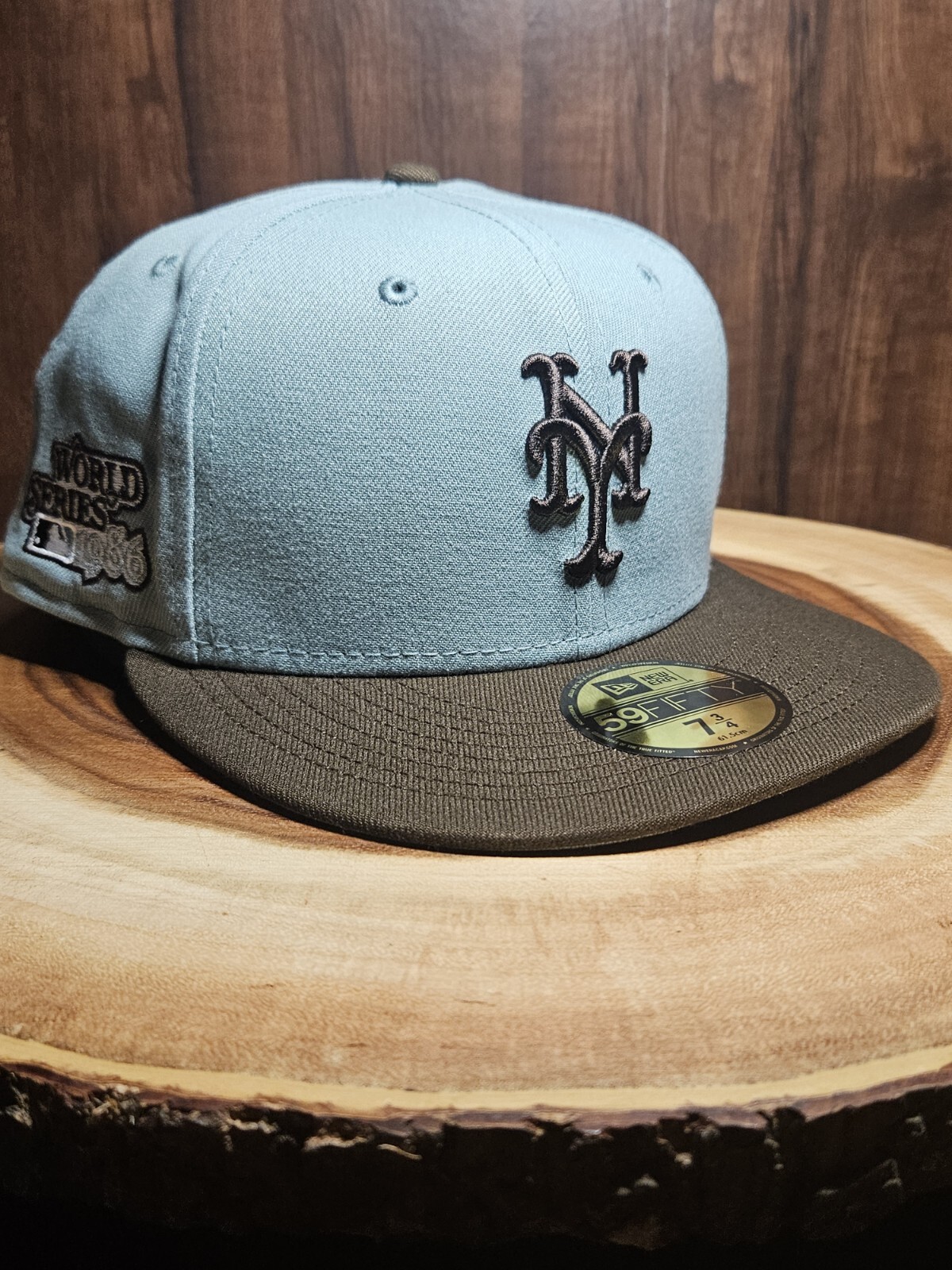 New York Mets New Era 59Fifty Fitted Hat Cap Size 7 3/4 1986 World Series Mint