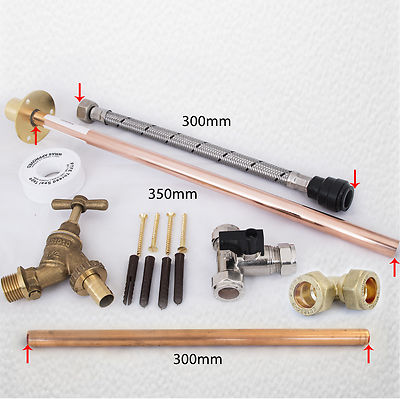 Professionelles DURCH WAND Außen Garten Wasserhahn Kit erfüllt Wasservorschriften GT5 zum Selbermachen